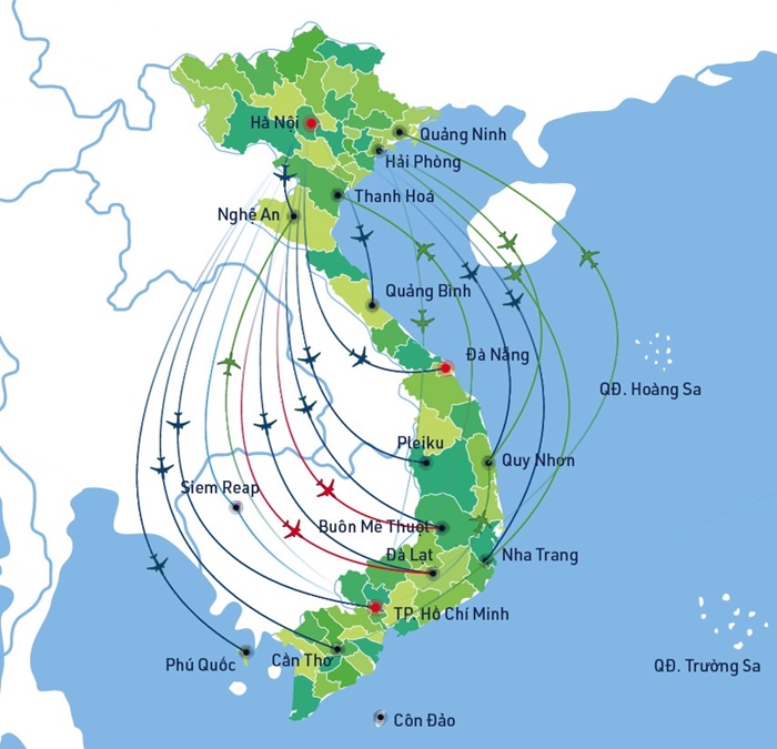 Mạng lưới đường bay của Bamboo Airways