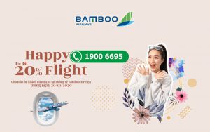 Bamboo Airways khuyến mãi giảm 20% giá vé mừng ngày 20/10