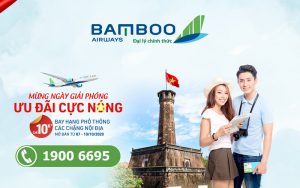 Bamboo Airways khuyến mãi mừng giải phóng Thủ đô đồng giá 10.000 VND