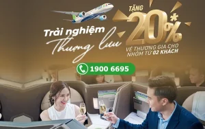 Bamboo Airways giảm giá 20% vé bay Quốc tế hạng Thương gia