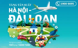 Tăng tần suất chuyến bay Bamboo Airways đi Đài Bắc từ Hà Nội