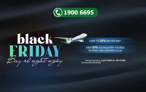 Bamboo Airways giảm giá vé máy bay 20% Black Friday 2022