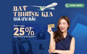 Bamboo Airways giảm giá 25% vé hạng Thương gia theo nhóm