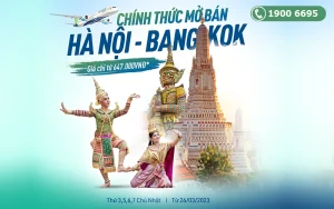 Bamboo Airways mở bán chuyến bay Hà Nội đi Bangkok