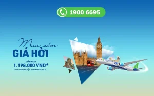 Bamboo Airways ưu đãi 1.198.000 VNĐ vé máy bay đi London