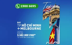 Bamboo Airways ưu đãi bay đi Melbourne dịp kỷ niệm 1 năm