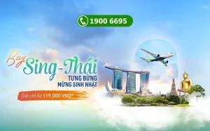 Bamboo Airways ưu đãi bay Thái Lan, Singapore dịp sinh nhật