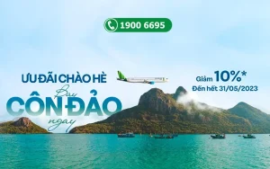 Giá vé máy bay đi Côn Đảo Bamboo Airways giảm 10%