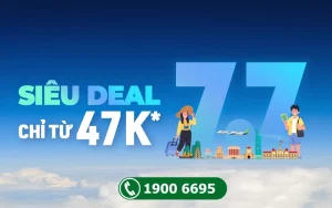 Bamboo Airways ưu đãi giá vé 47.000 đồng siêu deal 7.7